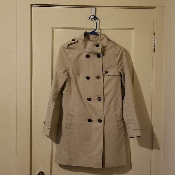 SOLD Tan trench coat - Picture 1 of 7
